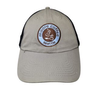 Moore Coffee Seattle Slideback Trucker Hat Tan OS Adjustable AMC Deluxe